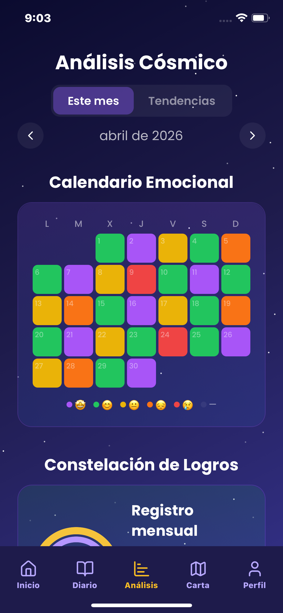 Calendario emocional